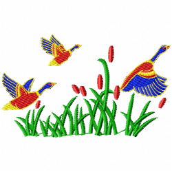 Ducks And Goose Embroidery Design 2